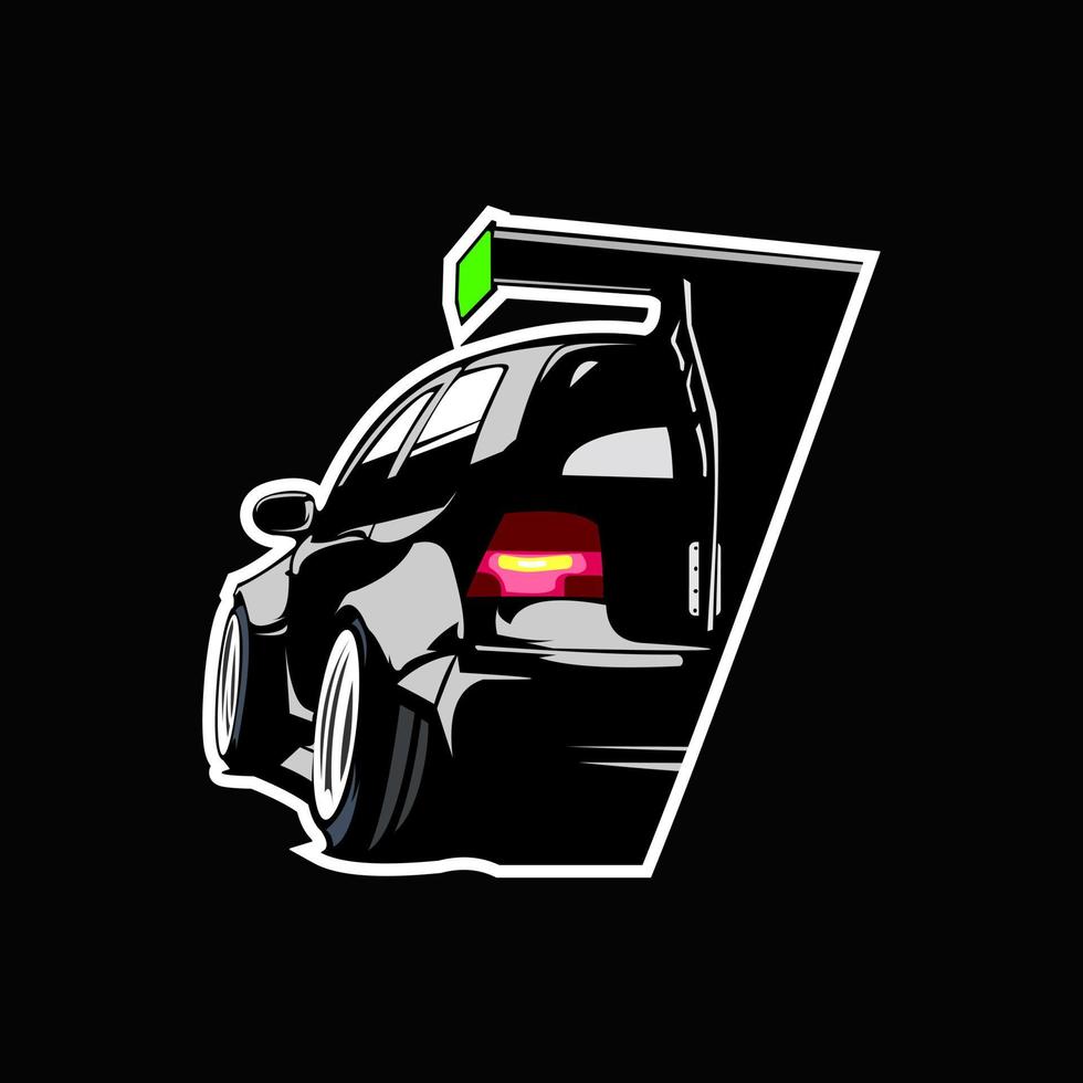 ilustración de coche personalizado vector