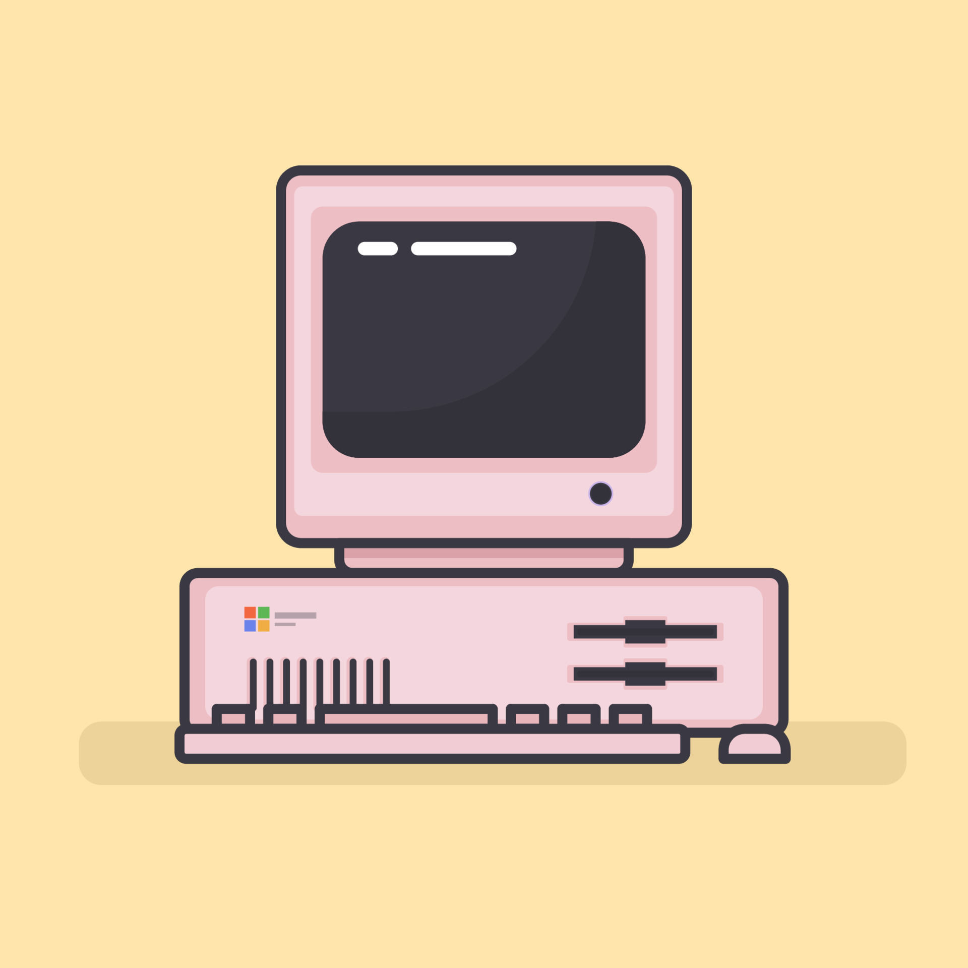 Old Computer Icon Vector Art, Icons, and Graphics for Free Download