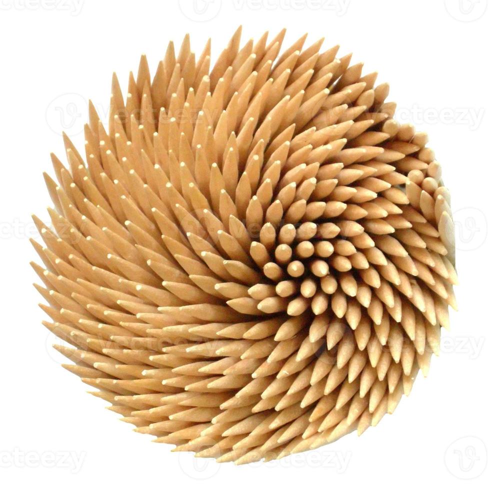 Toothpicks isolated over white photo