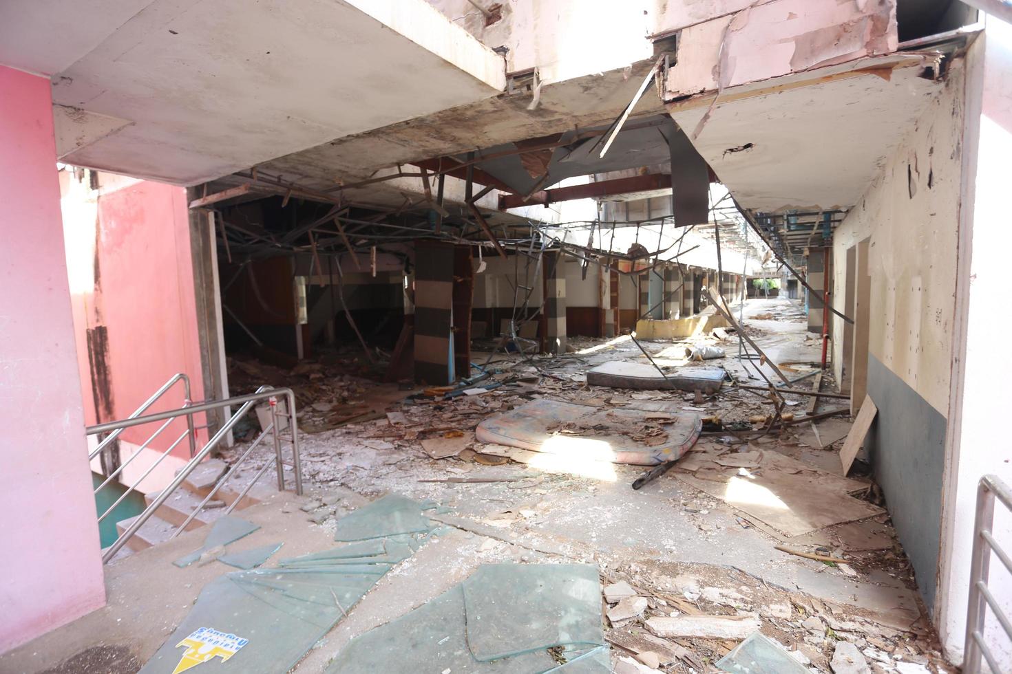 Kanchanaburi, Thailand 2021 - Ghost Mall, Castle Mall collapsing corridors photo