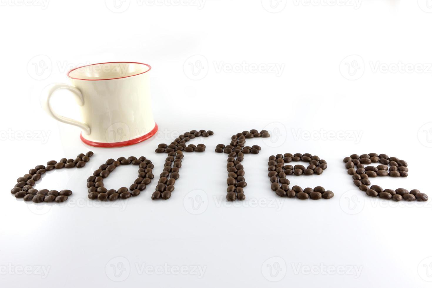 coffee beans isolate on white background photo