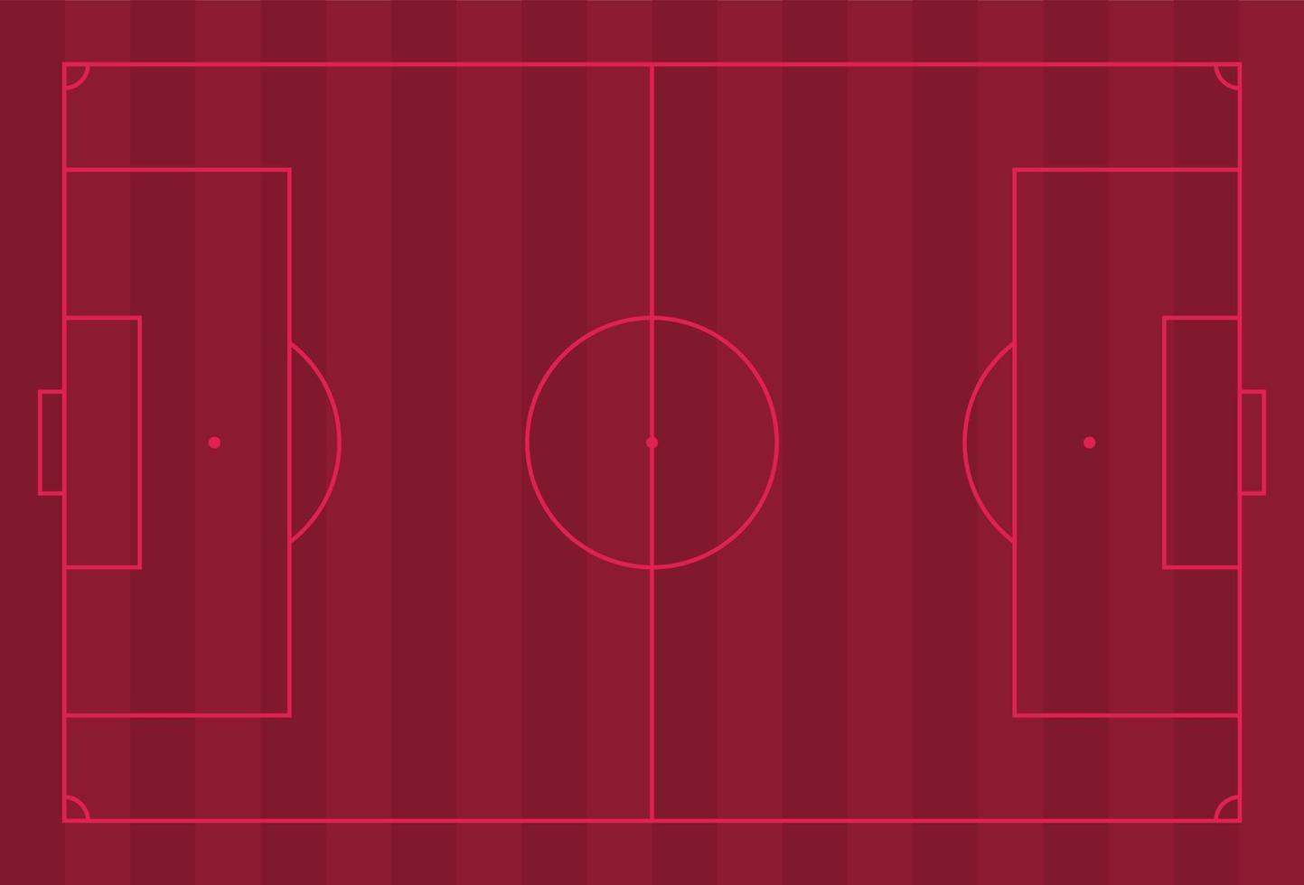 fondo de campo de hierba rojo burdeos. fútbol vectorial - campo de fútbol vacío. ilustración vectorial de stock vector