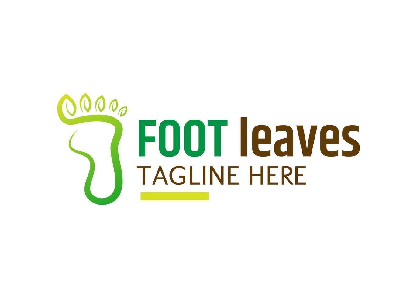 Footprint with leaf fingers design logo template vector