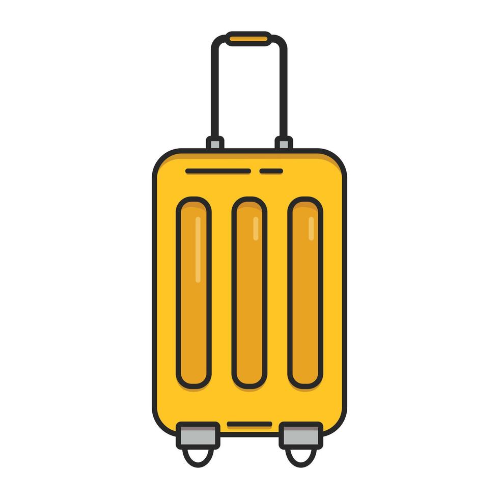 Traveling suitcase flat design illustration vector. vector