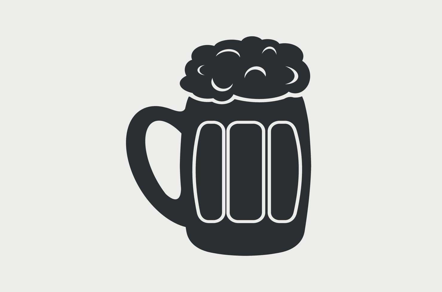 Retro vector illustration of the beer mug