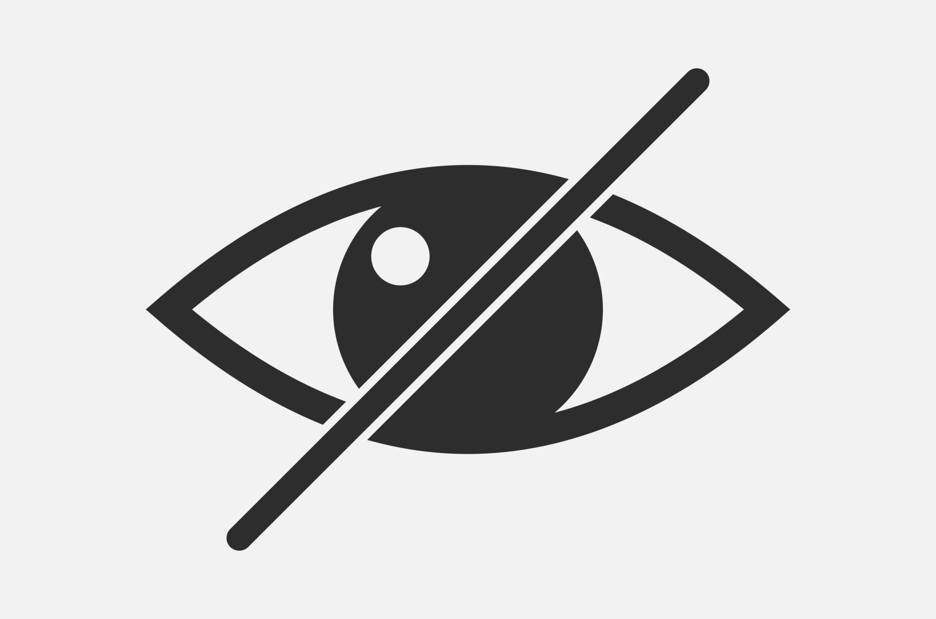 Crossed eye icon, avoid eye contact symbol 5466900 Vector Art at Vecteezy