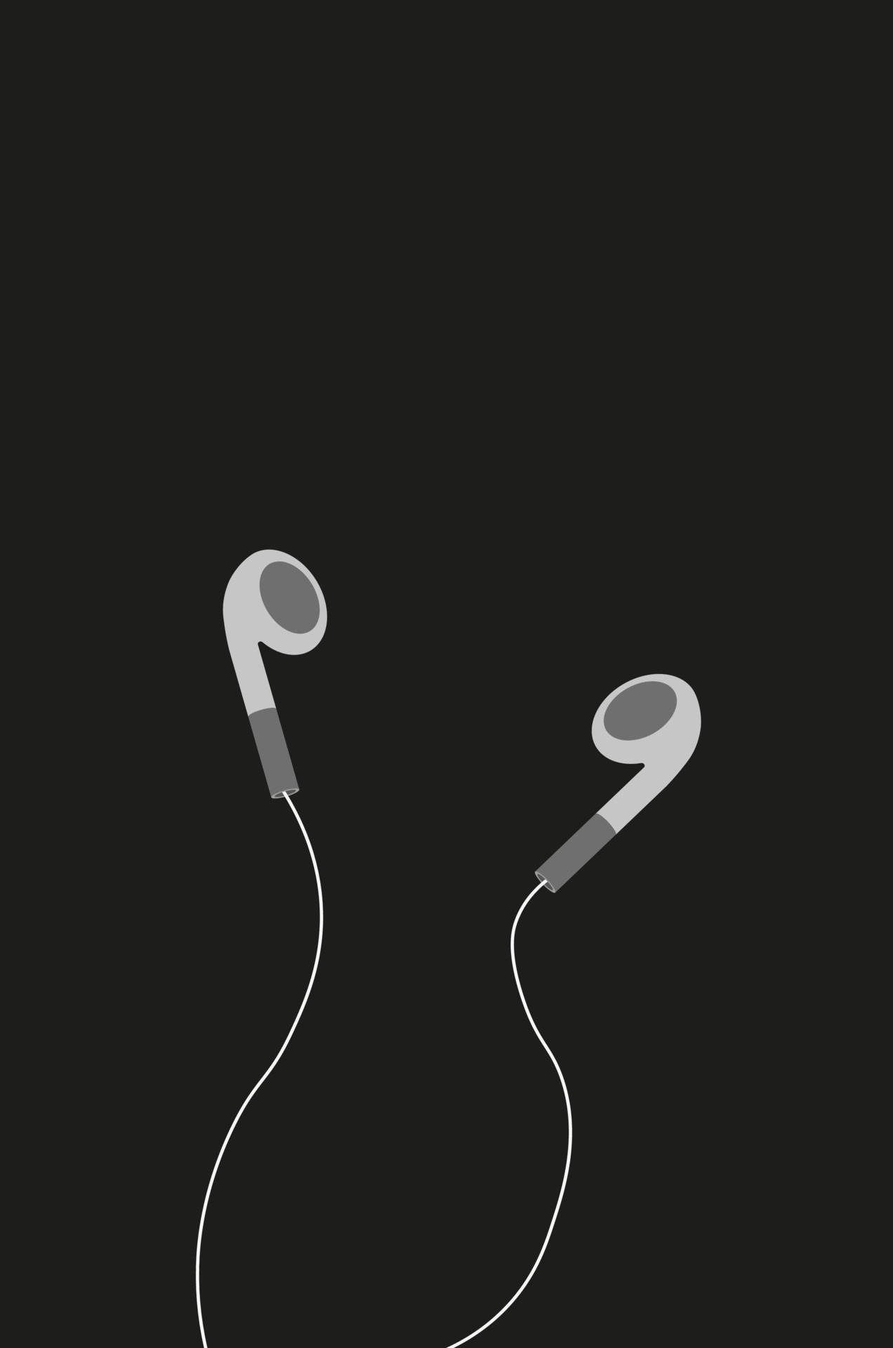 Vector illustration of earphones on background 5466903 Vector Art at ...