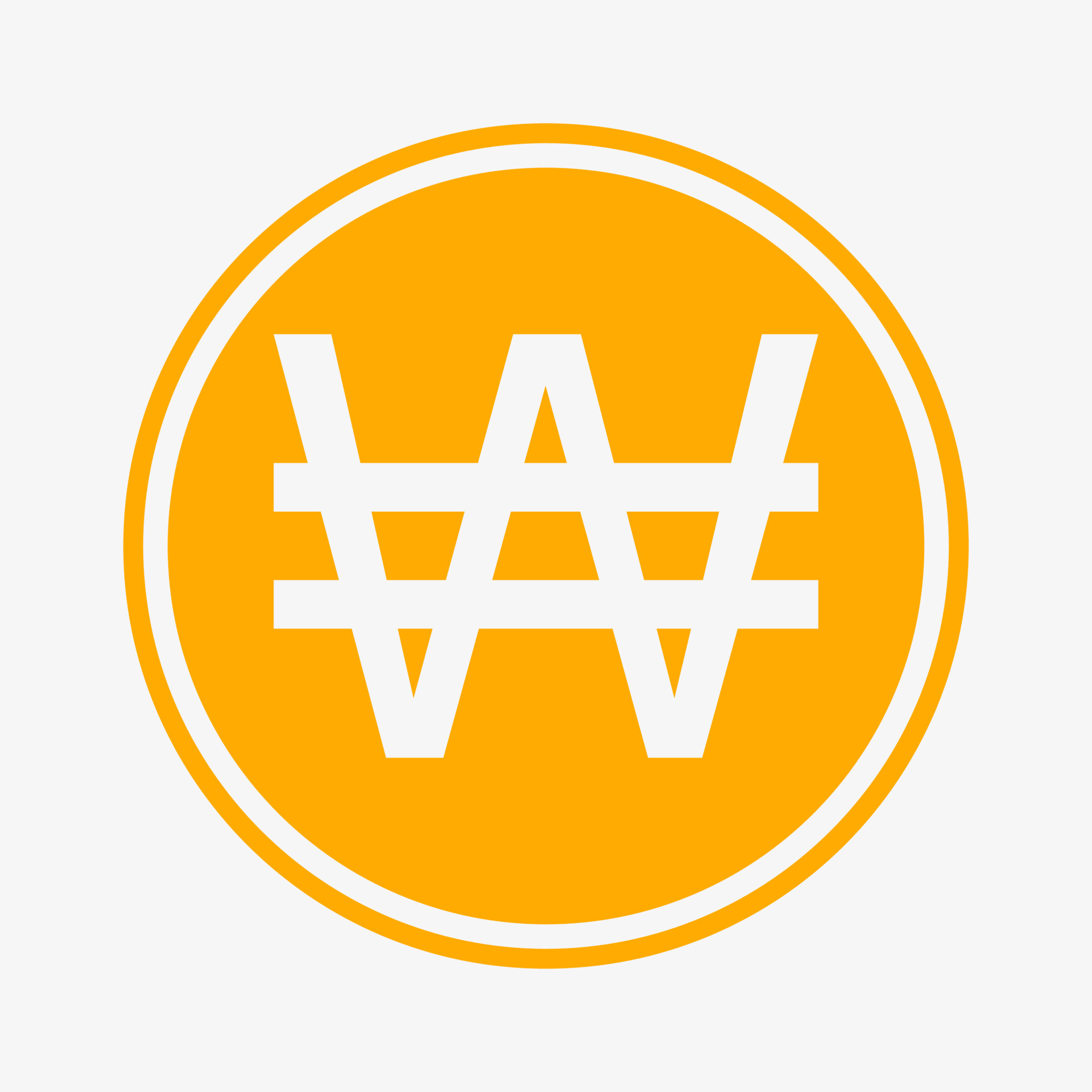 Won Icon South Korean Currency Symbol Vector Illustration Coin Won Icon South Korean Currency Symbol Vector Illustration Coin