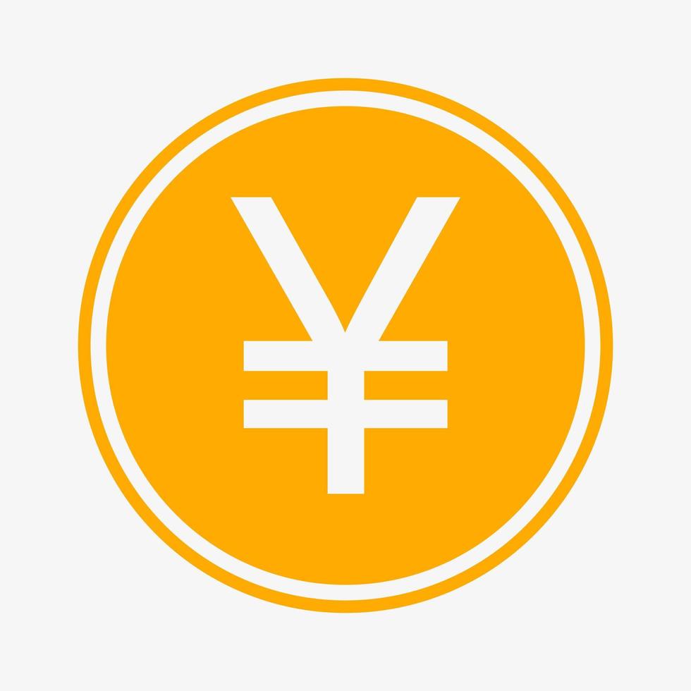 icono de yenes. símbolo de moneda japonesa. ilustración vectorial símbolo de moneda vector