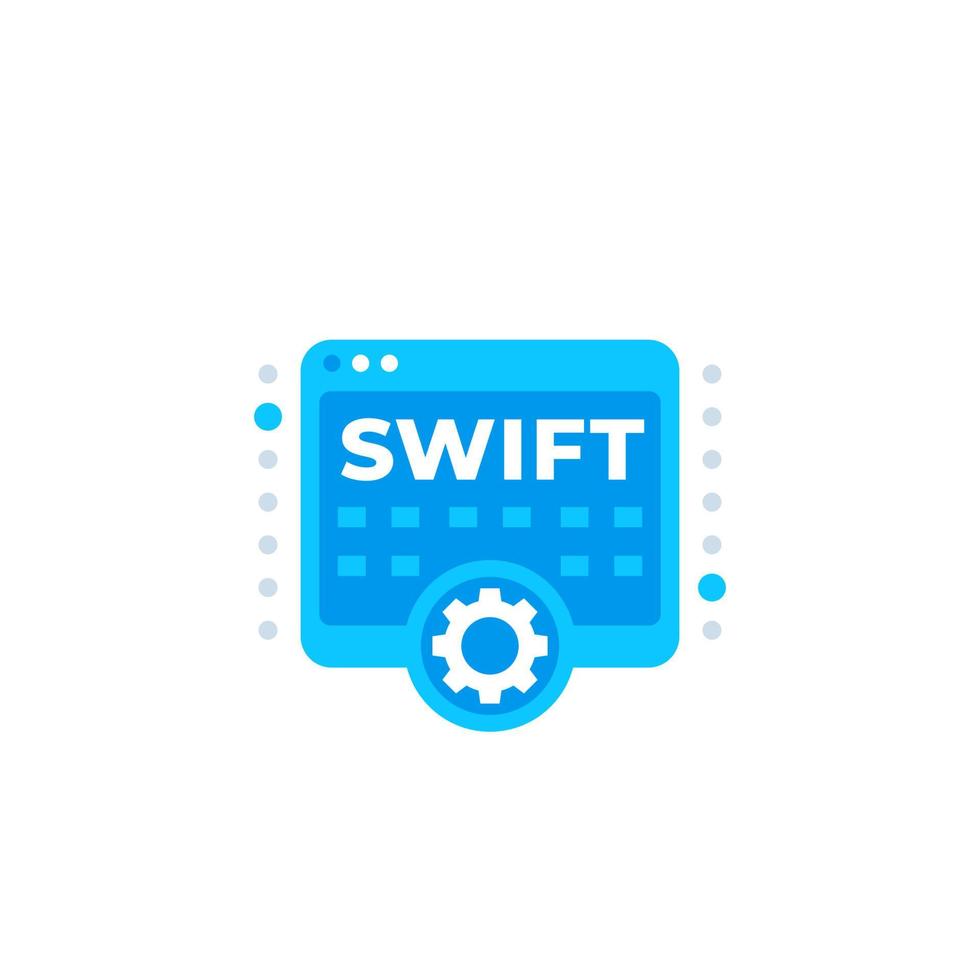 Swift programming vector icon on white