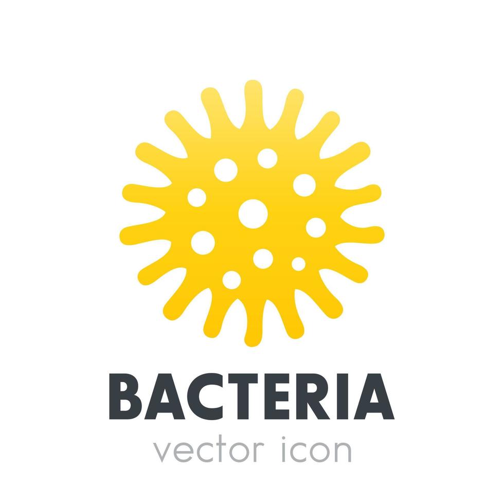 bacterias, icono de microbio aislado en blanco vector