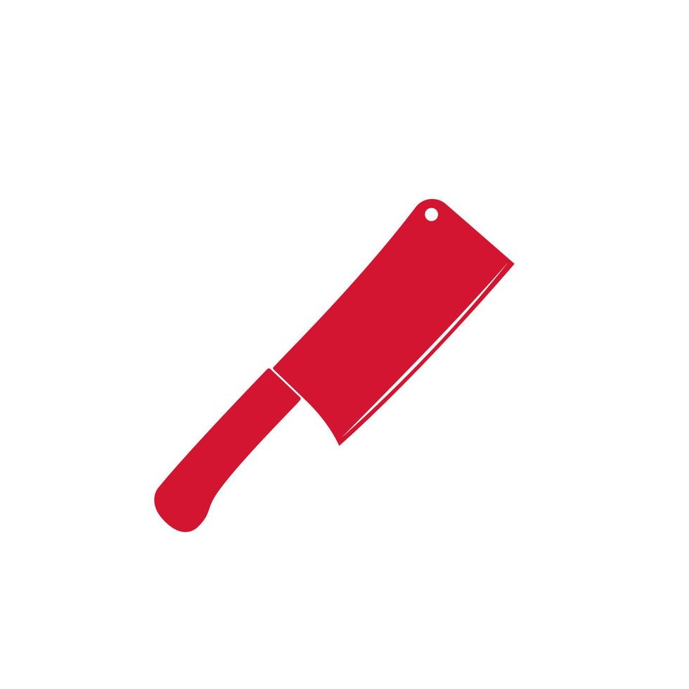 butcher cleaver icon isolated on white vector