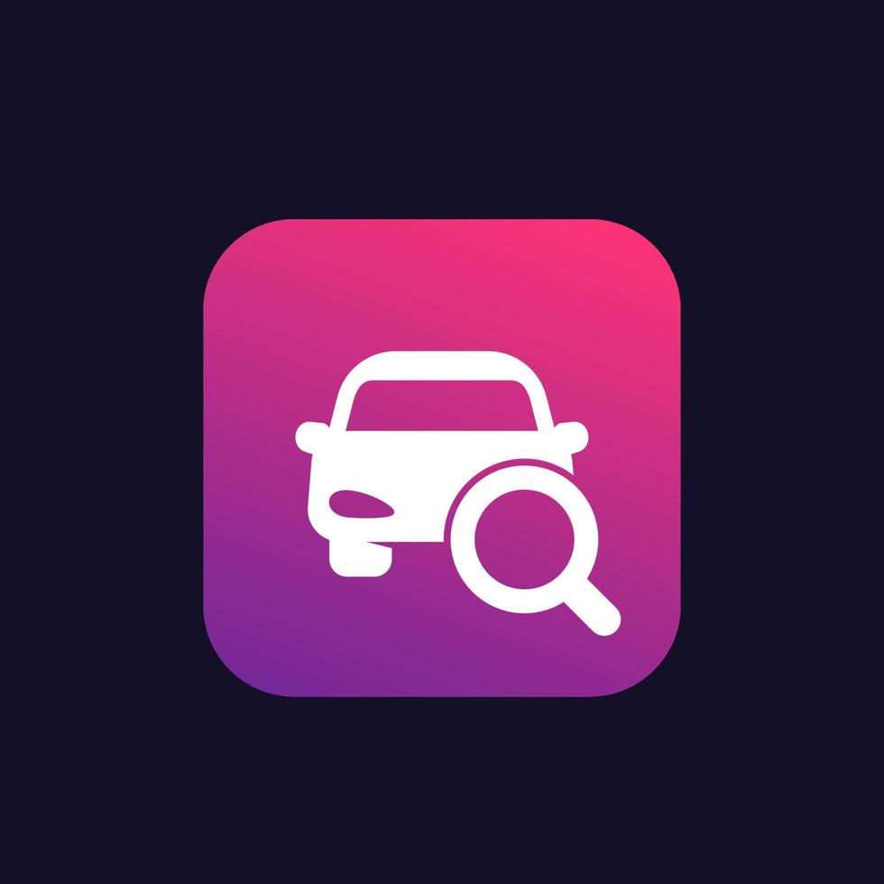 car search vector icon