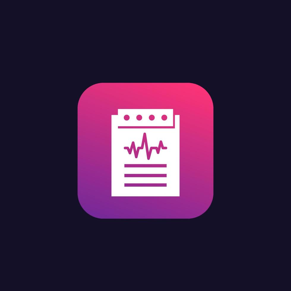 cardiogram or heart diagnosis vector icon