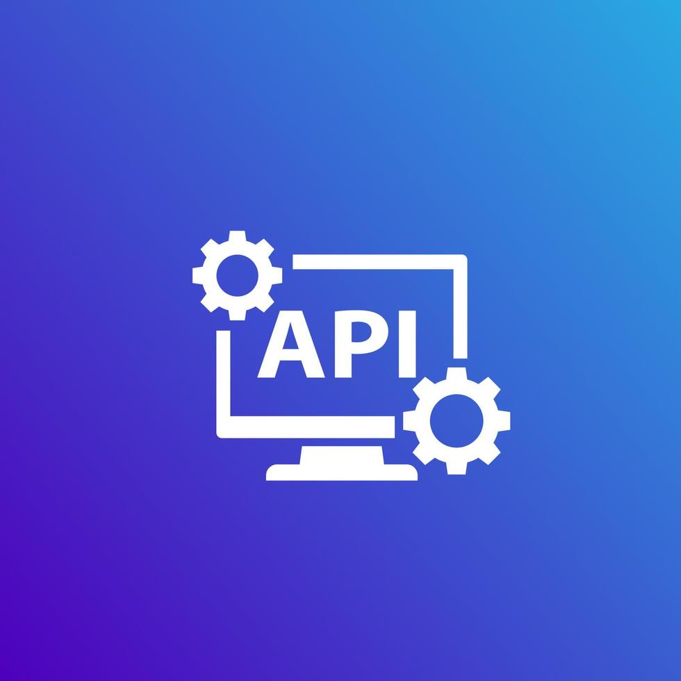 API, application programming interface, software development icon vector