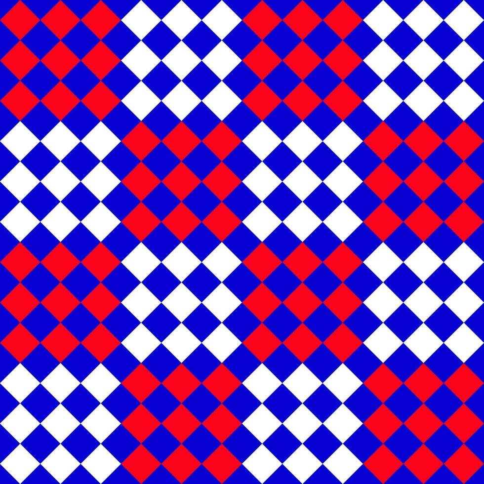 Seamless background with oblique square pattern blue red white 5467352
