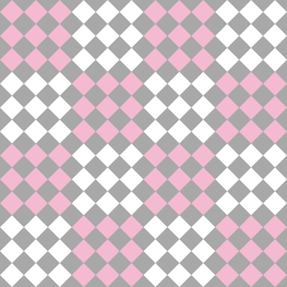 Fondo transparente de patrón cuadrado oblicuo gris rosa vector