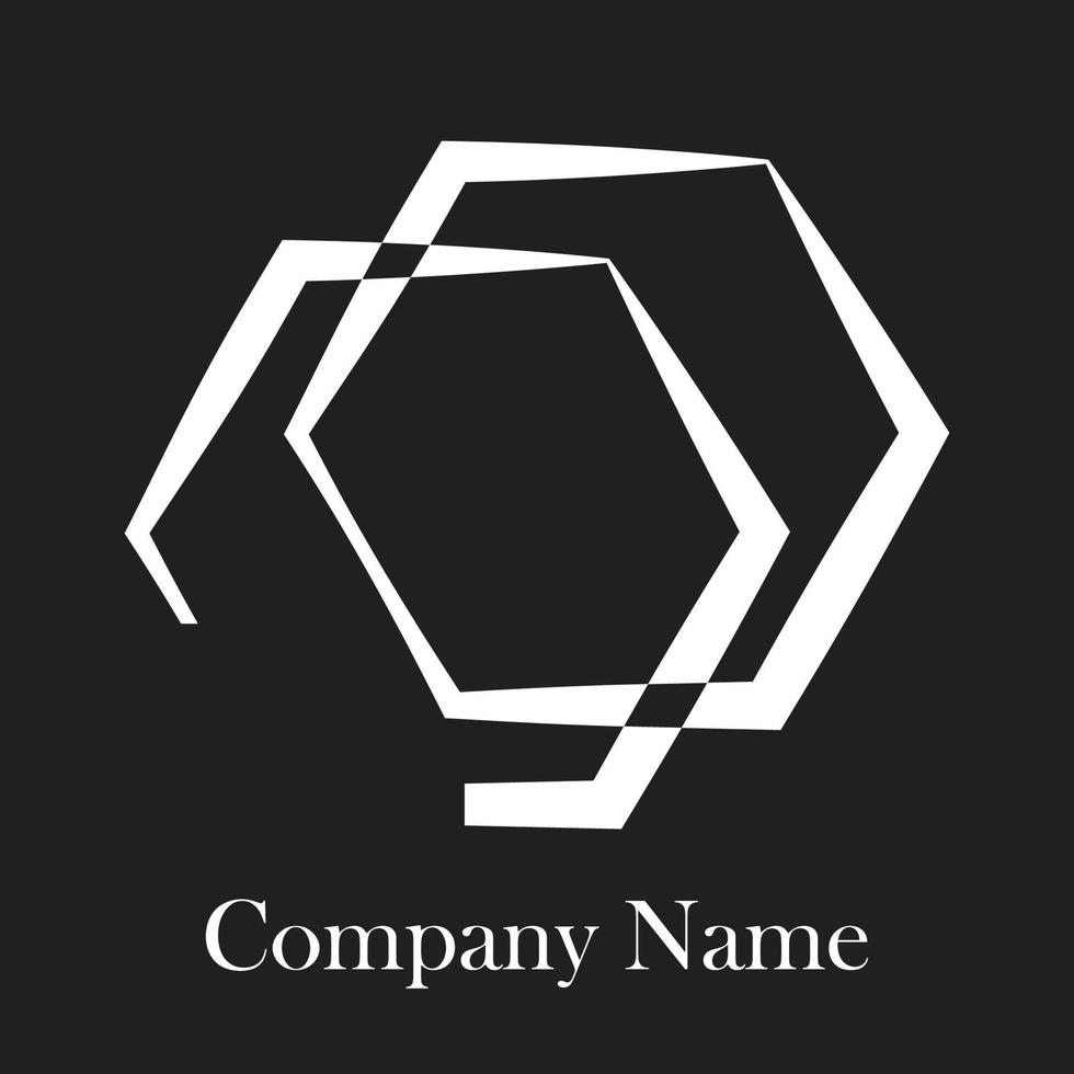 se pueden usar dos logotipos hexagonales para el logotipo de la comunidad, el logotipo de la empresa, el papel tapiz, el banner, el folleto y más vector