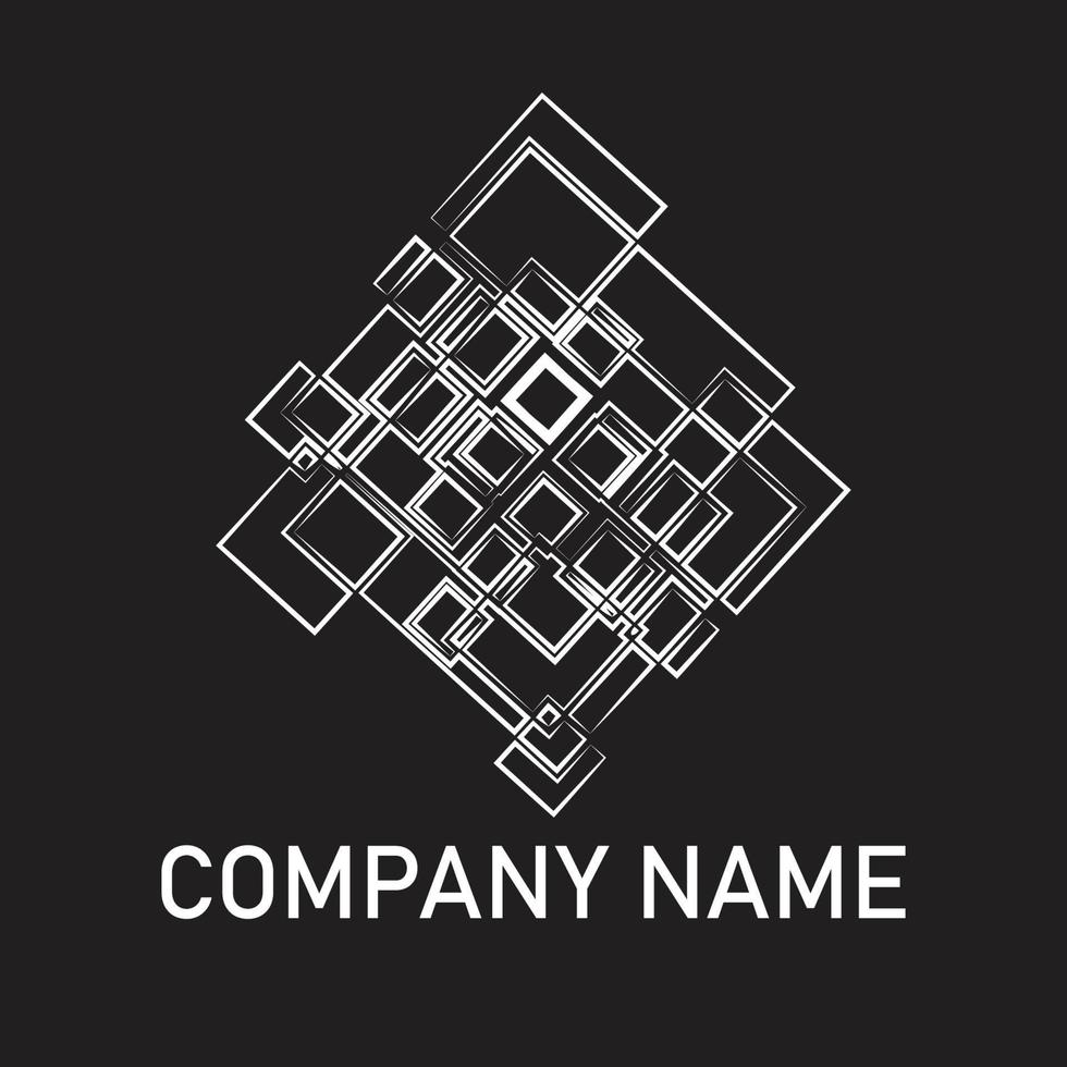 rectangular abstract logo can be used for community logos, company logos, wallpapers, banners, pamphlets, and more vector