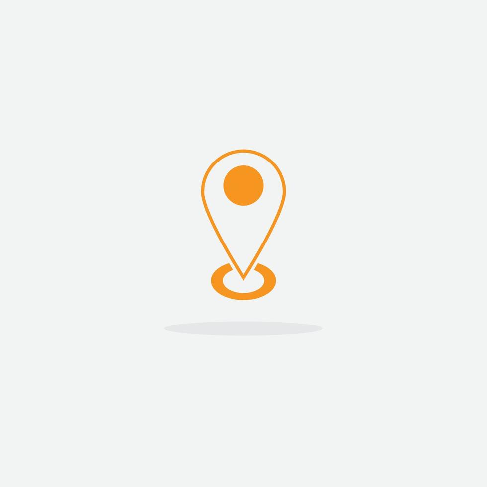 pin point icon. location symbol isolated on white background. vector illustration