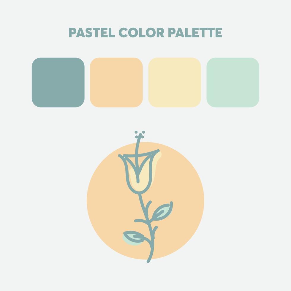 The most popular pastel color palette, perfect for design templates, backgrounds, textures vector