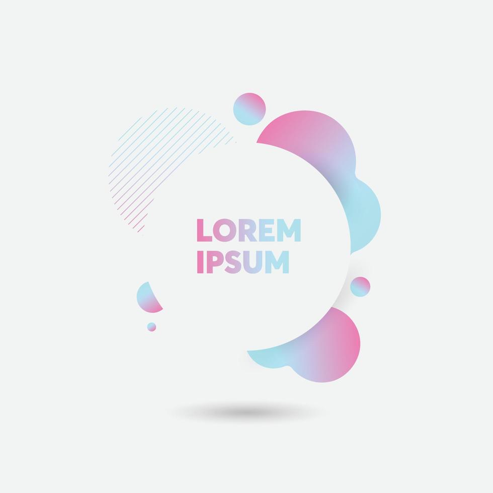 modern graphic elements. Dynamical colored forms and line. Vector illustration for banner, poster, logo, cover design. Yellow, cyan, pink, purple hatched shapes, stars and dots.