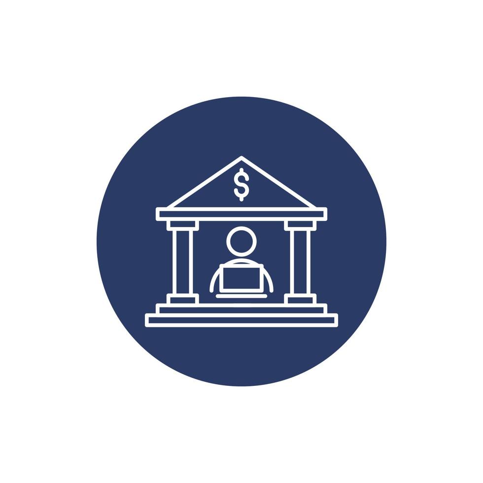 financial institution bank icon vector