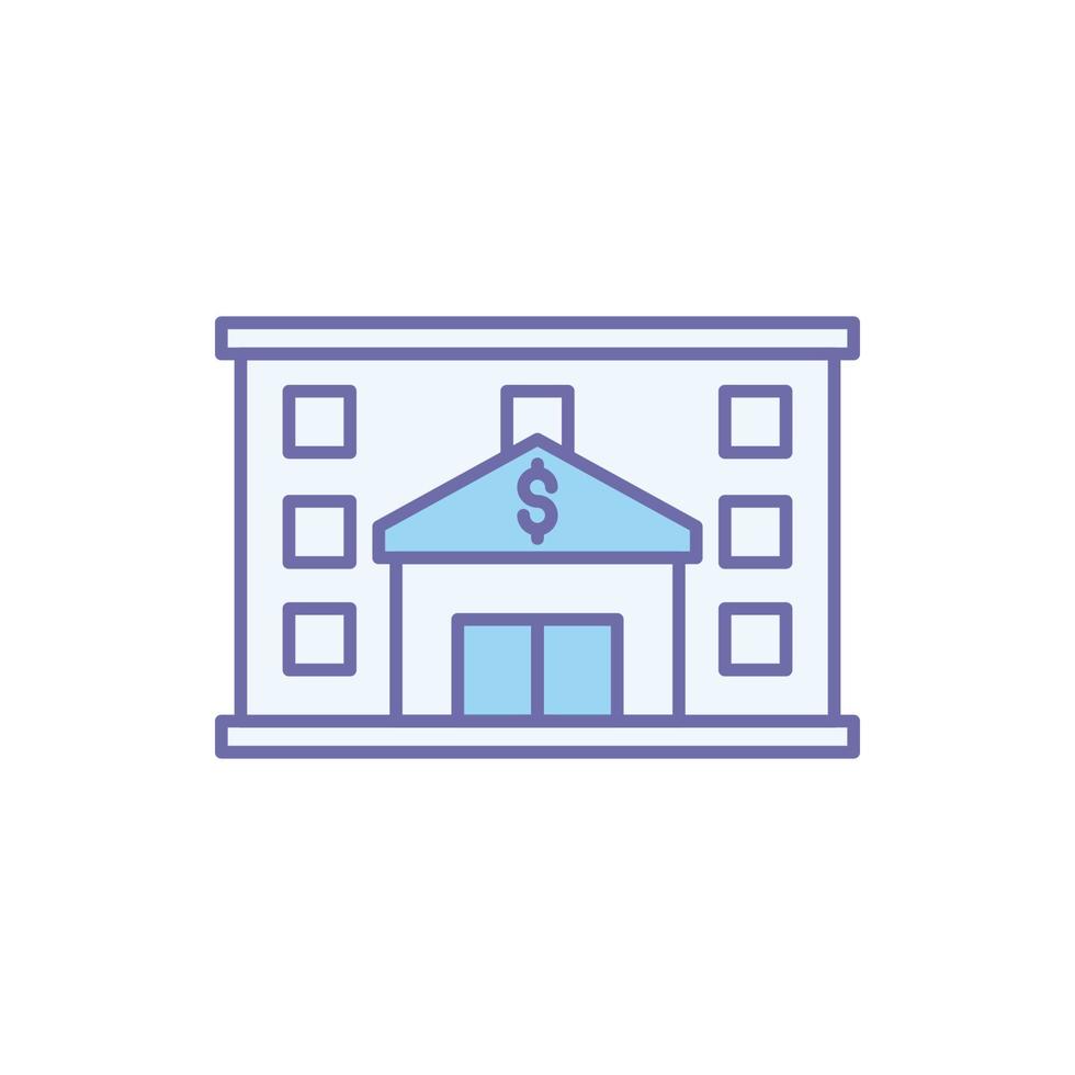 financial institution bank icon vector