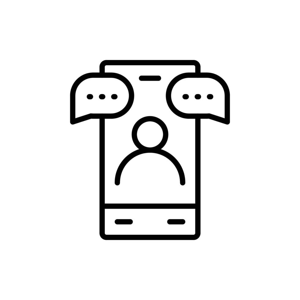 Smart phone chat bubble icon vector