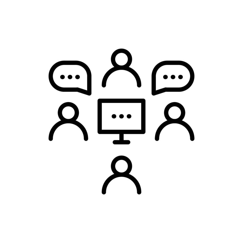 business communication group chat bubble icon vector