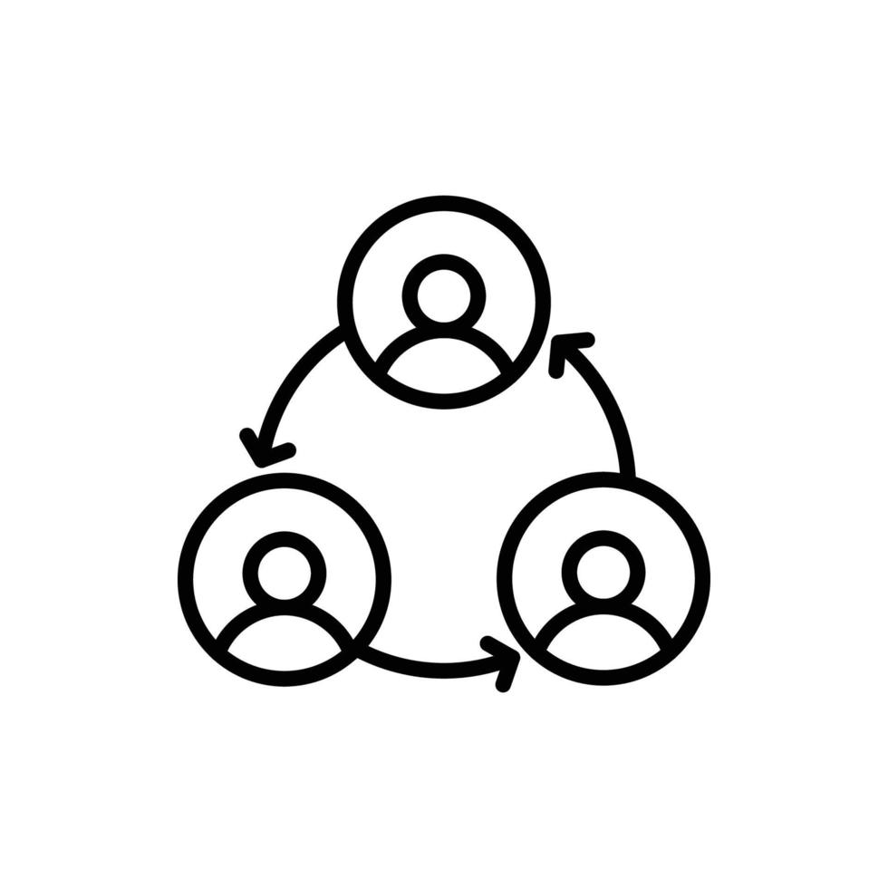 Business group communication icon vector