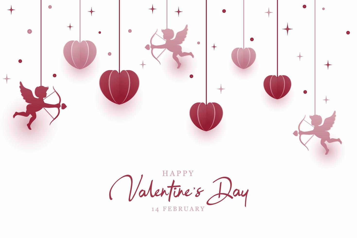 Minimalist happy valentine's background vector