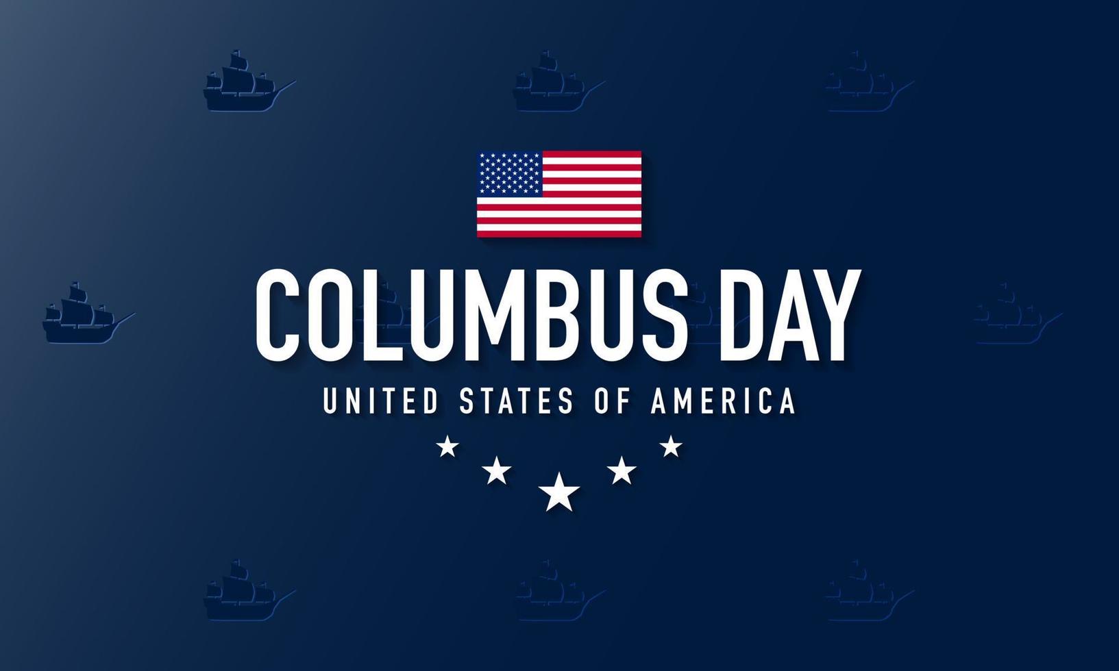 Columbus Day Background Design. vector