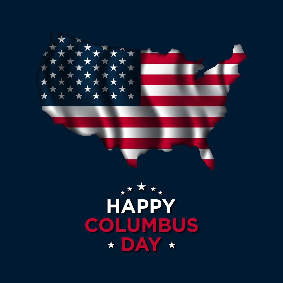Columbus Day Background Design. Banner, Poster, Greeting Card. vector