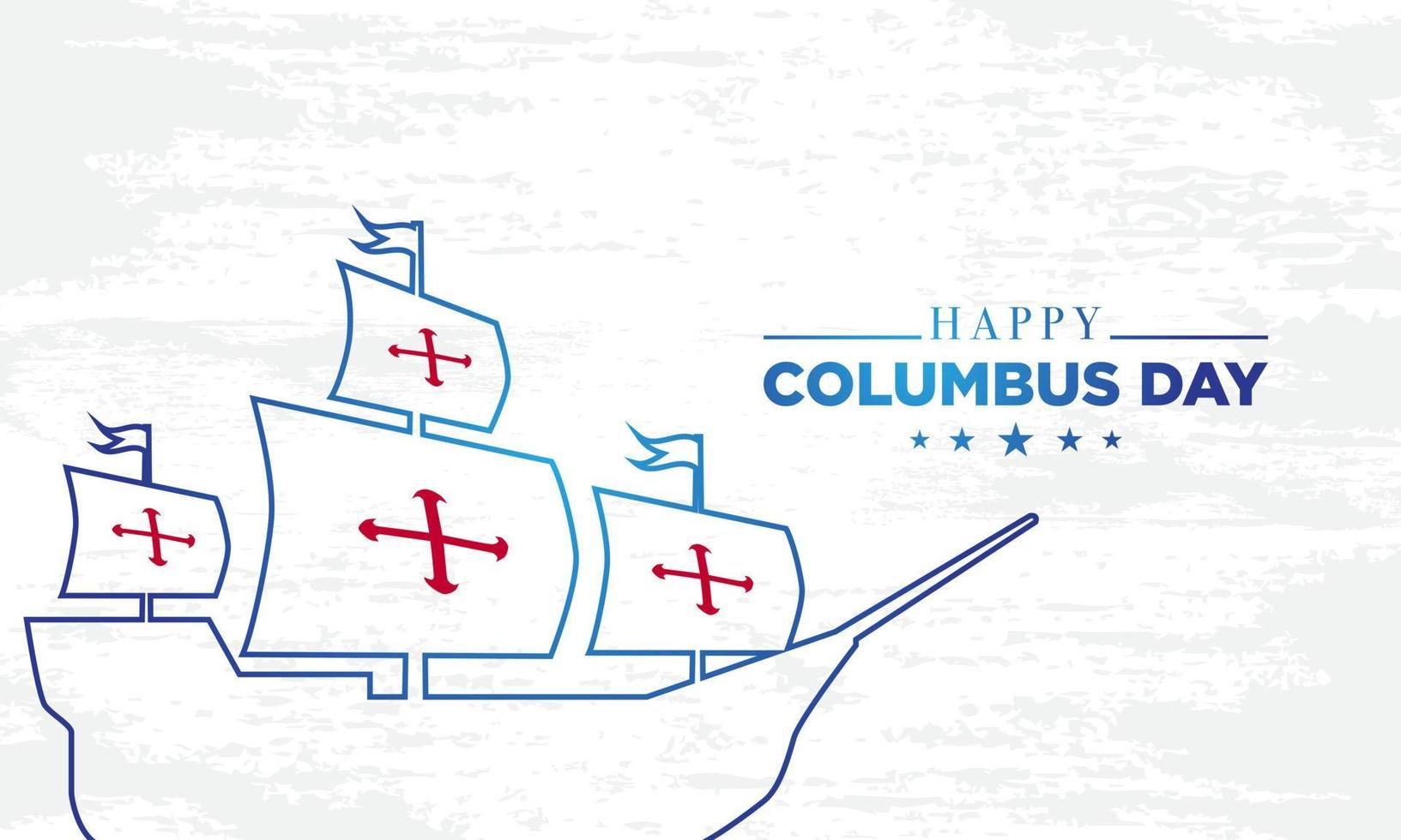 Columbus Day Background Design. vector