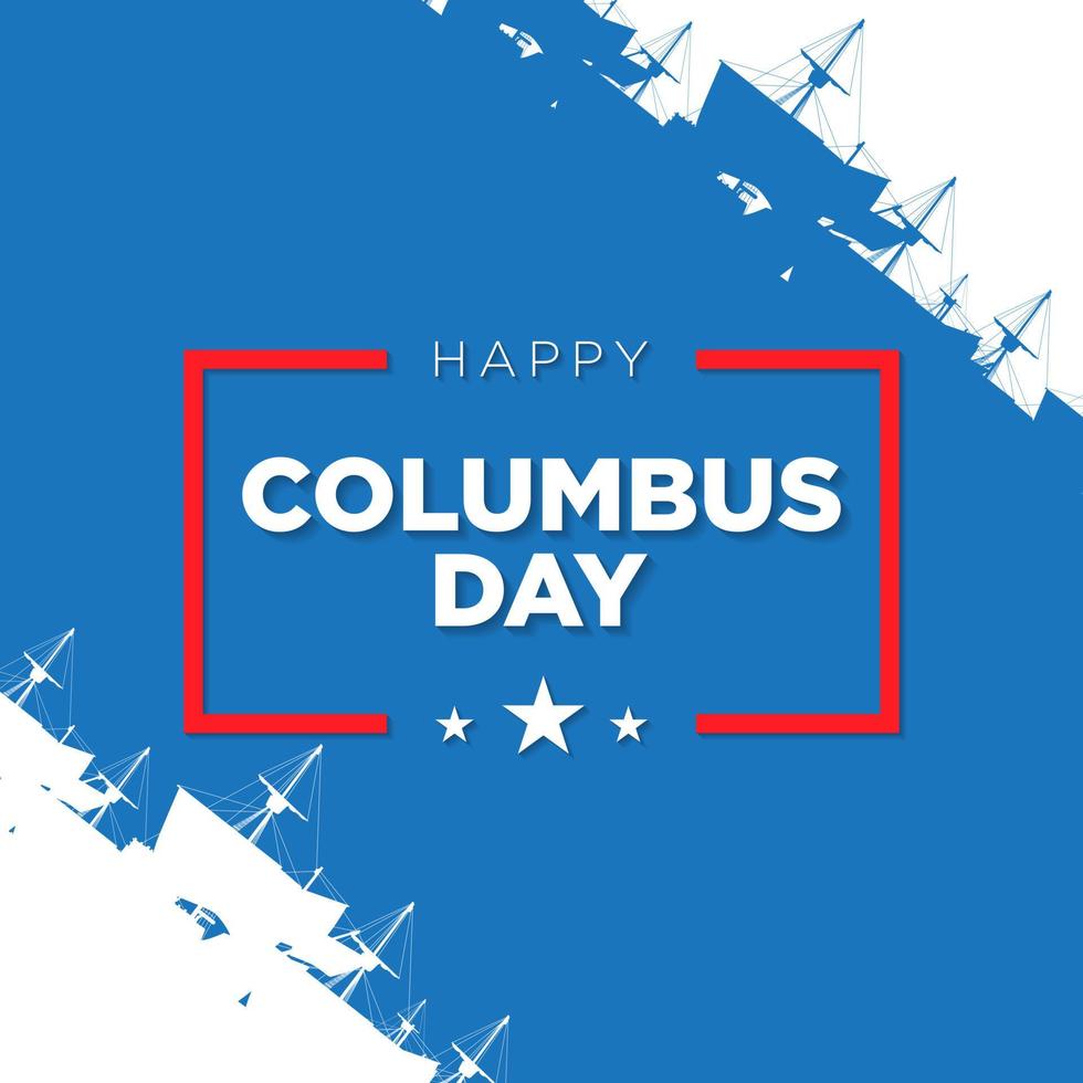 Columbus Day Background Design. vector