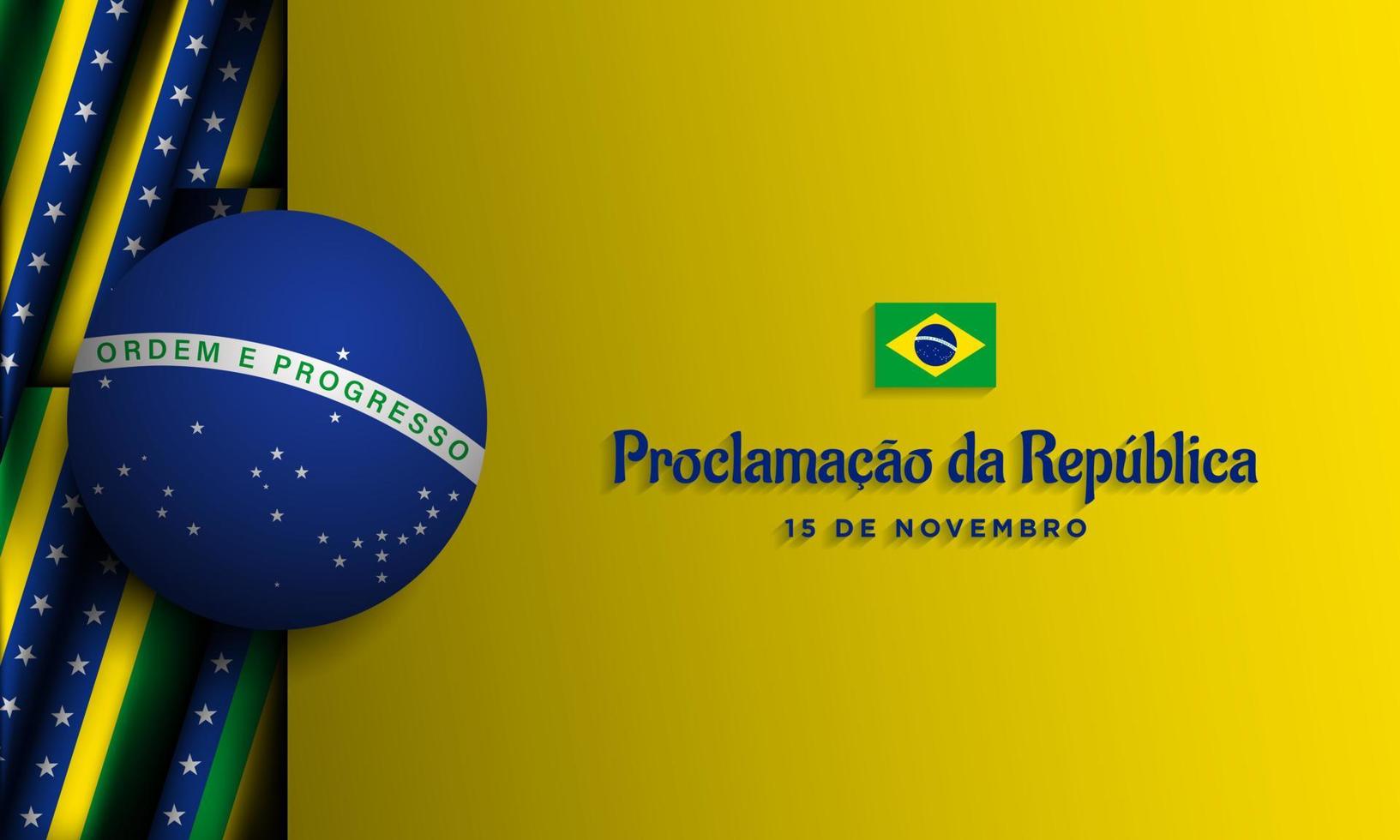 antecedentes del día de la república de brasil. ilustración vectorial vector