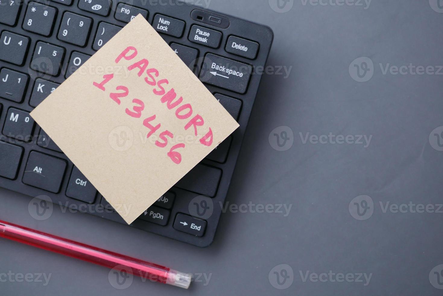 writing password on a sticky note photo