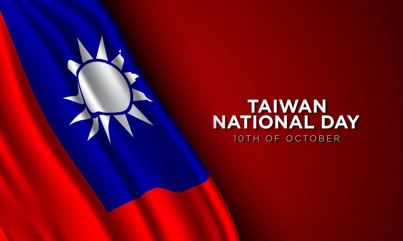 Taiwan National Day Background Design. vector