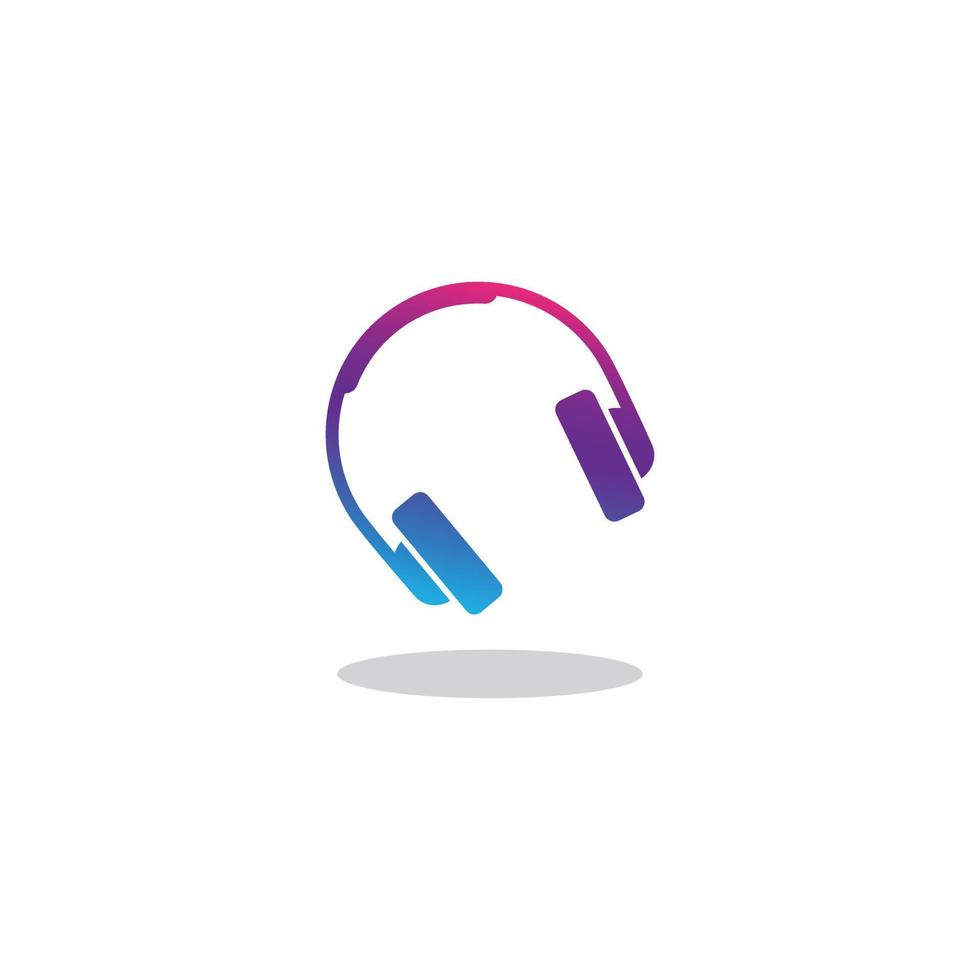 colorful headset logo vector