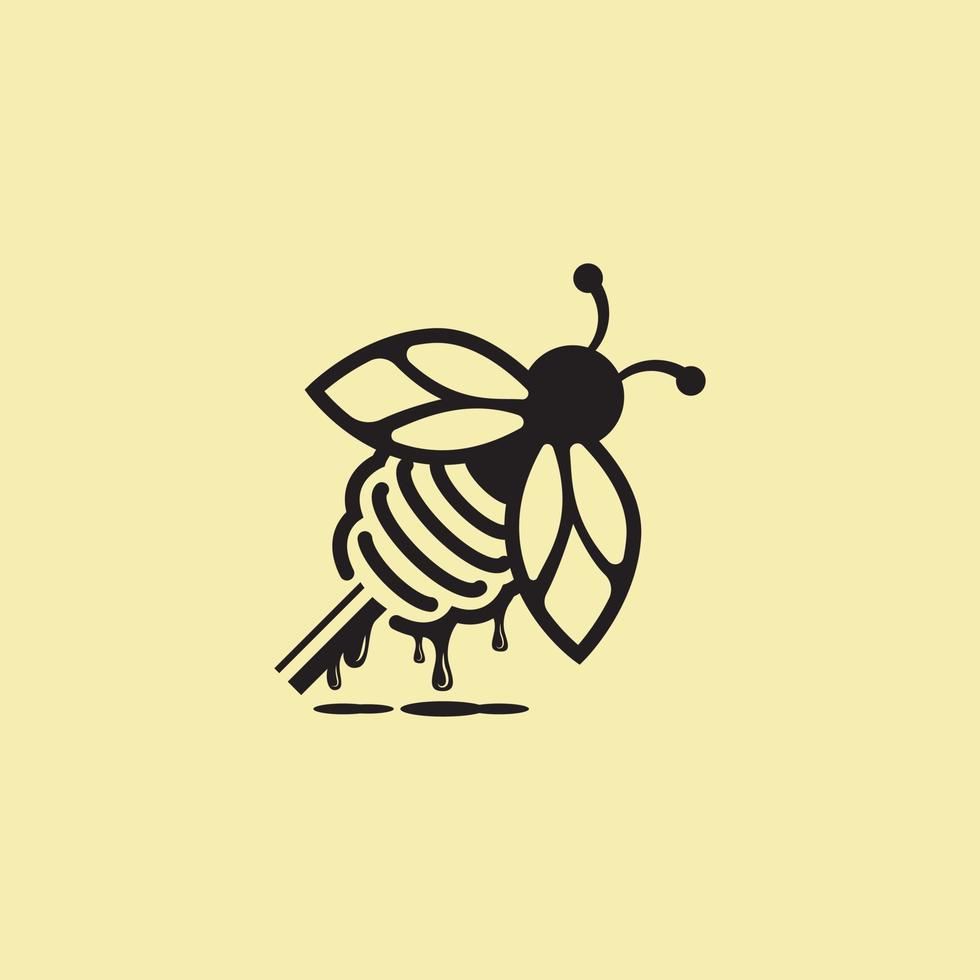 logotipo de cazo de abeja vector