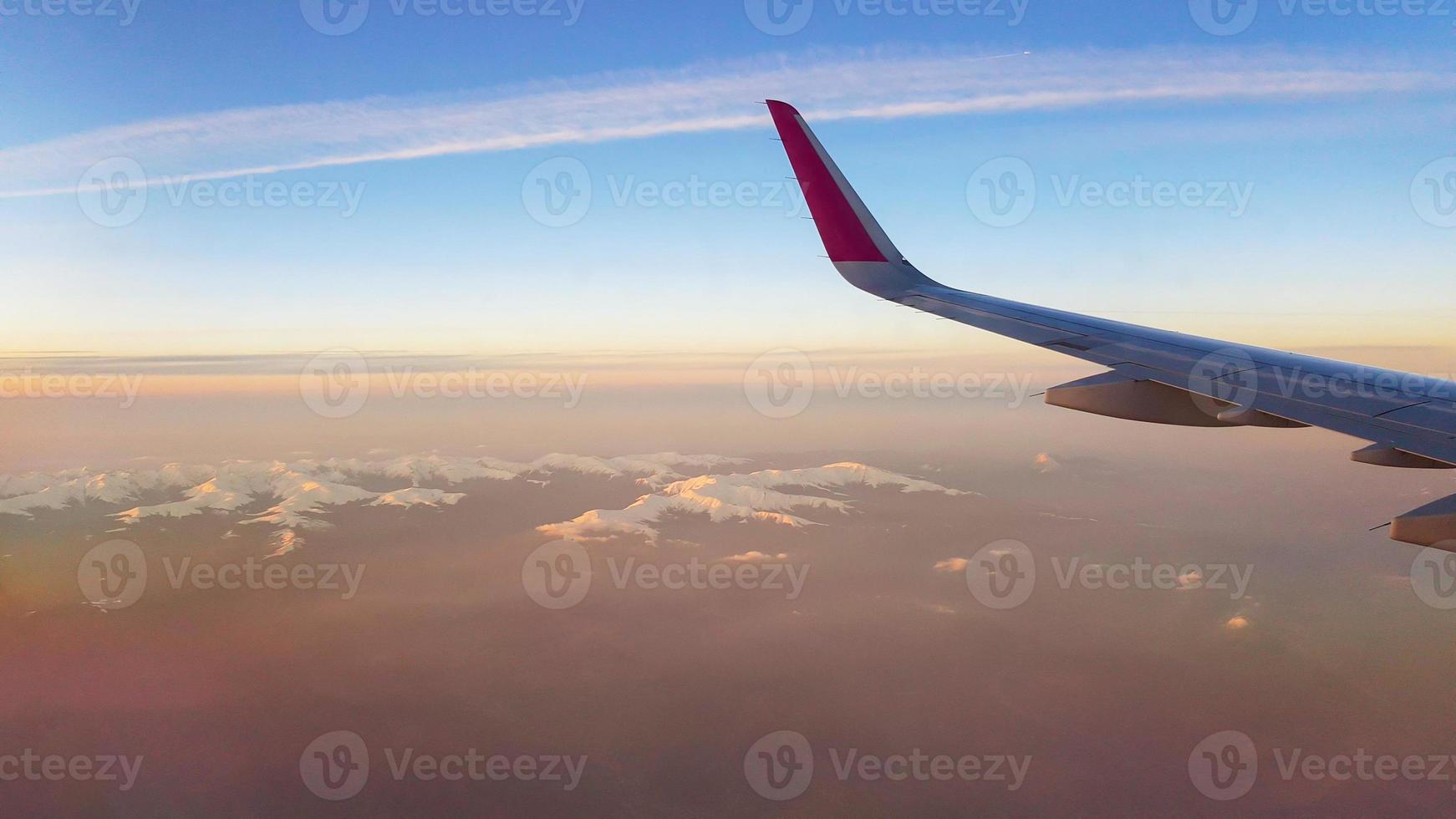 Aerial footage from the window on a Wizzair airplane . 15. 09. 2019, UK. photo