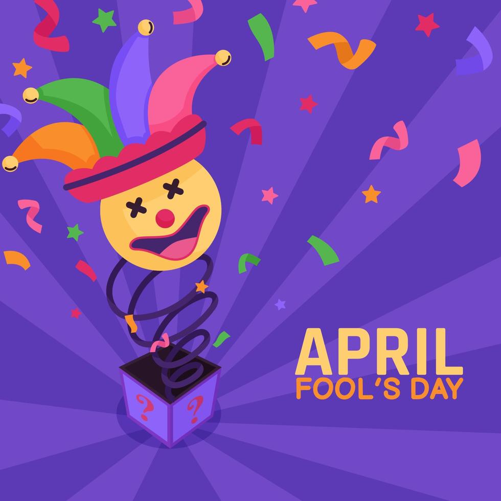April Fool's Day Background vector