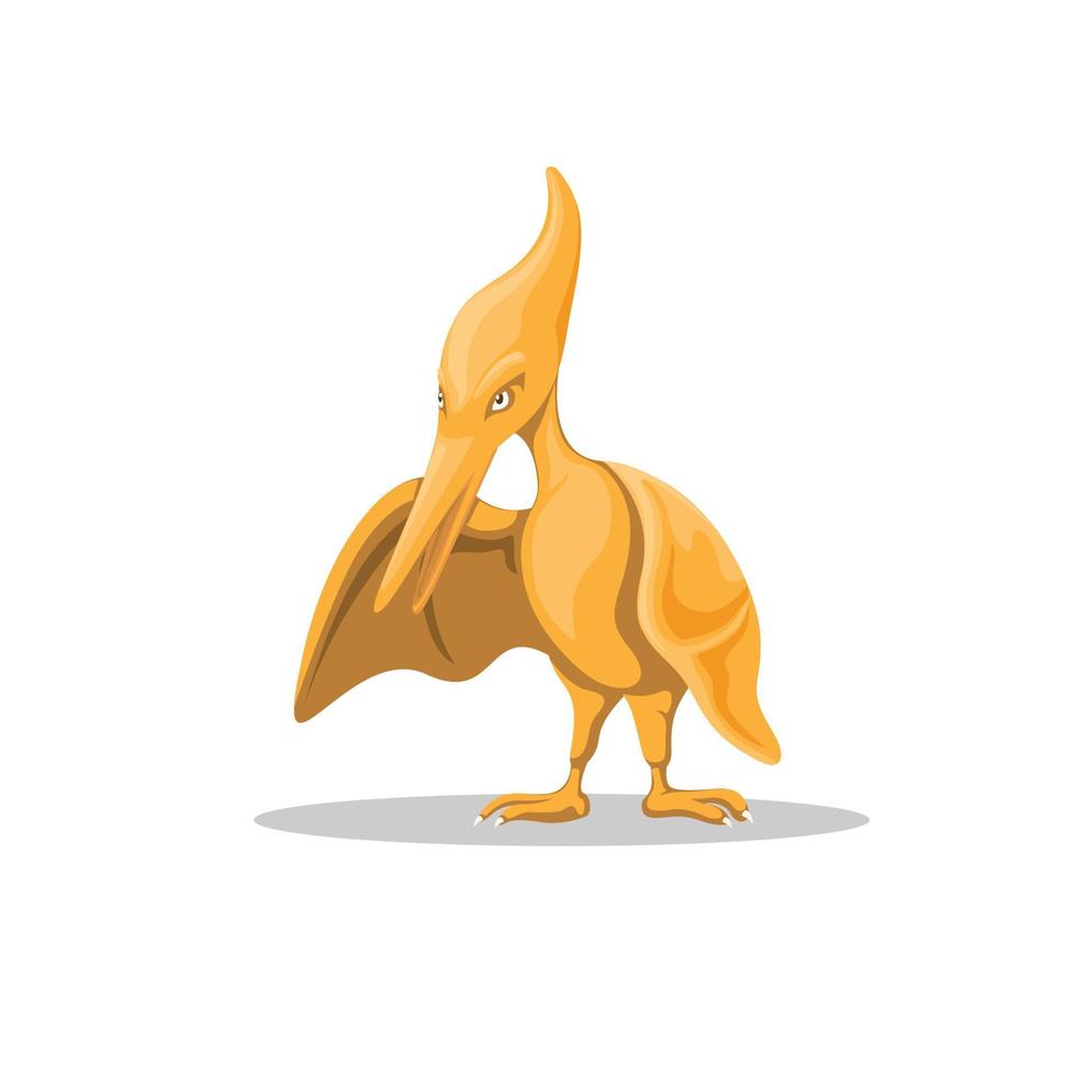 Pterodactyl dinosaurus species character mascot illustration vector