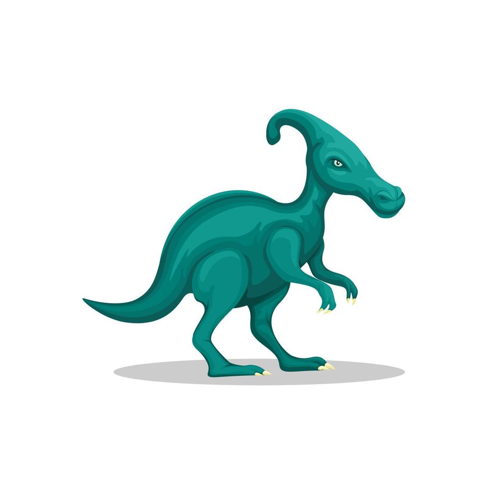 parasaurolophus dinosaurio especies carácter mascota ilustración vector