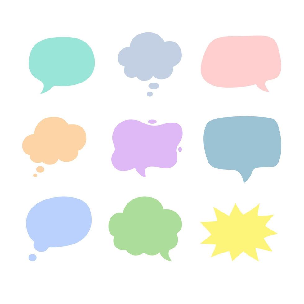 Colorful ballon chat collection set illustration vector