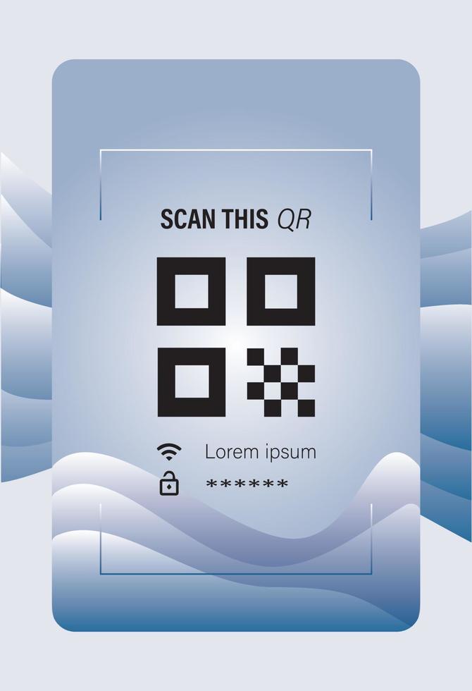 QR SCAN HOTSPOT BLUE THEME vector