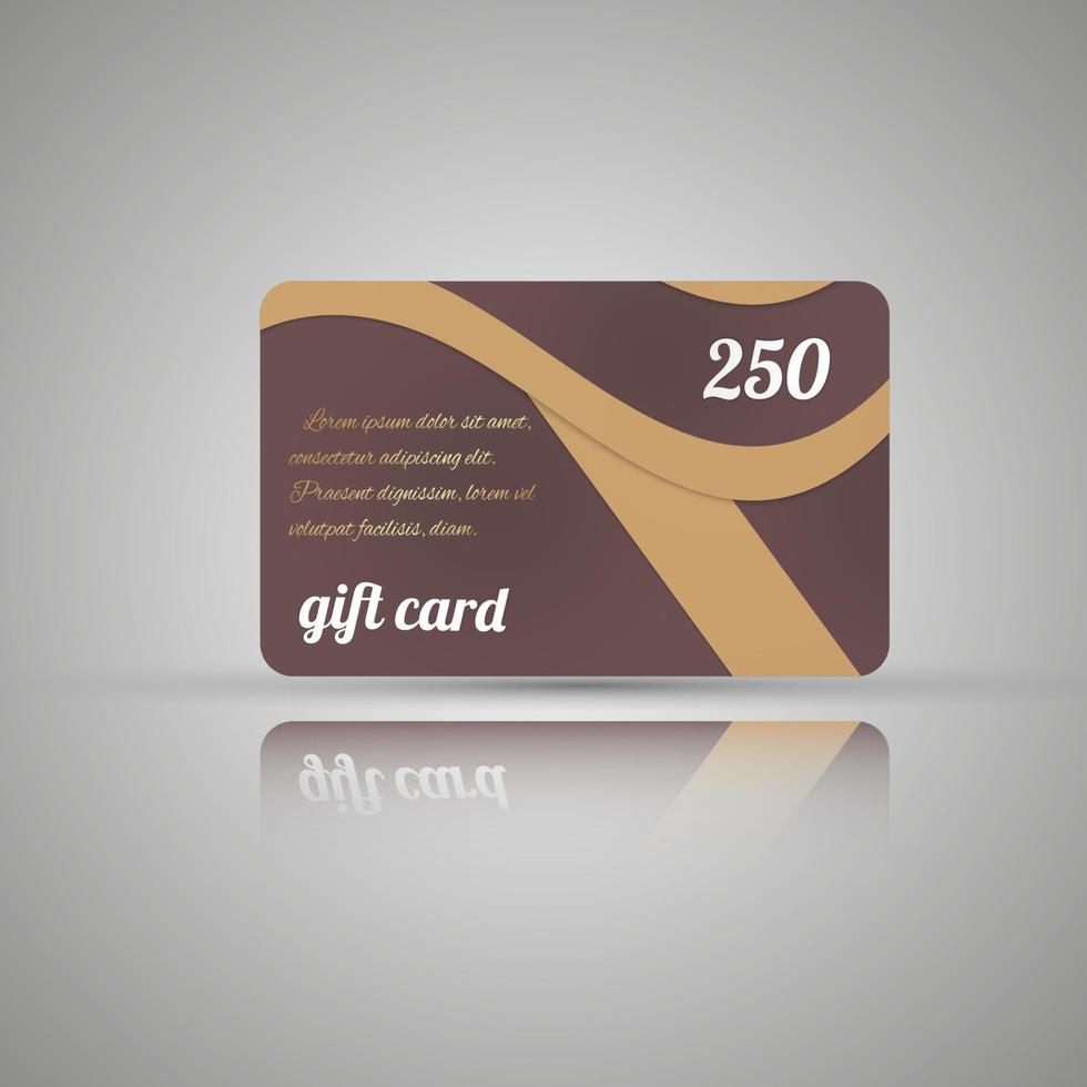 gift card templat vector