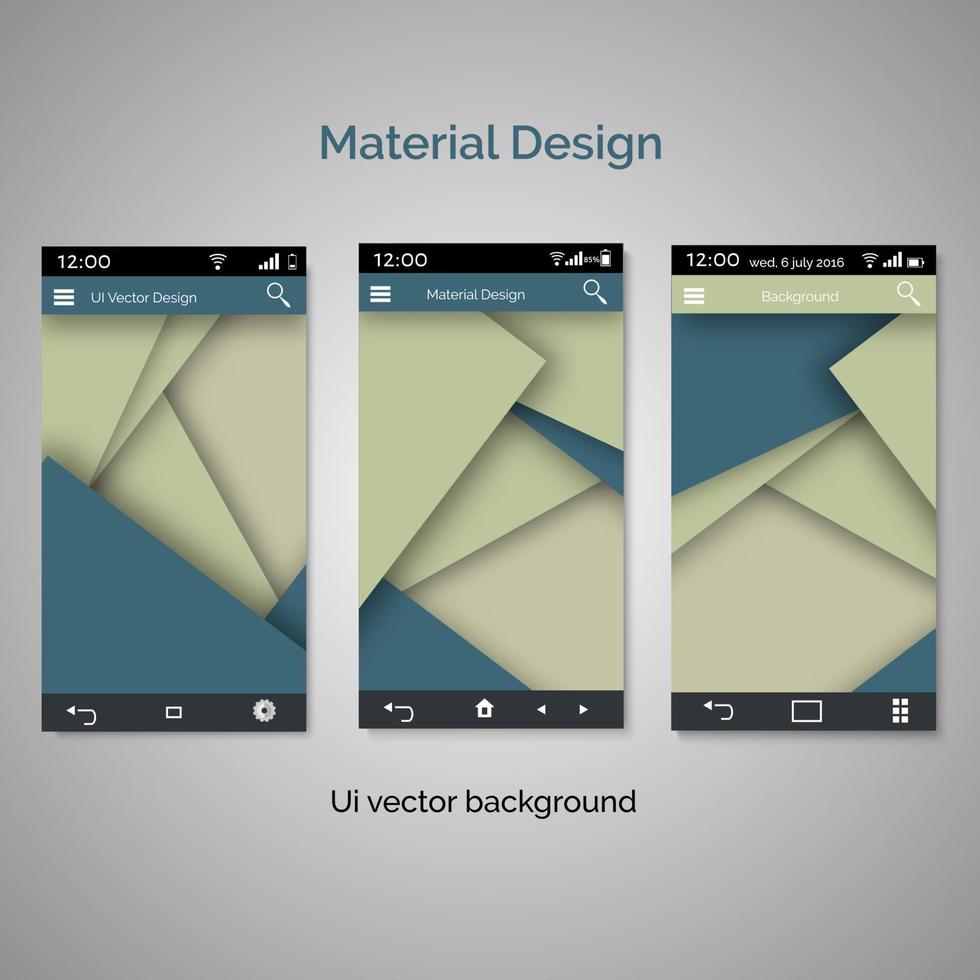 set of ui material design background vector