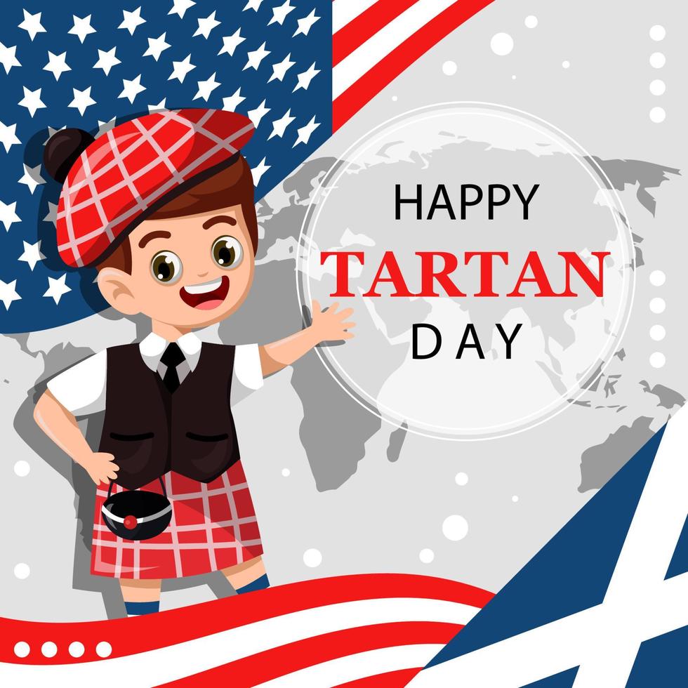 Happy Tartan Day Background vector